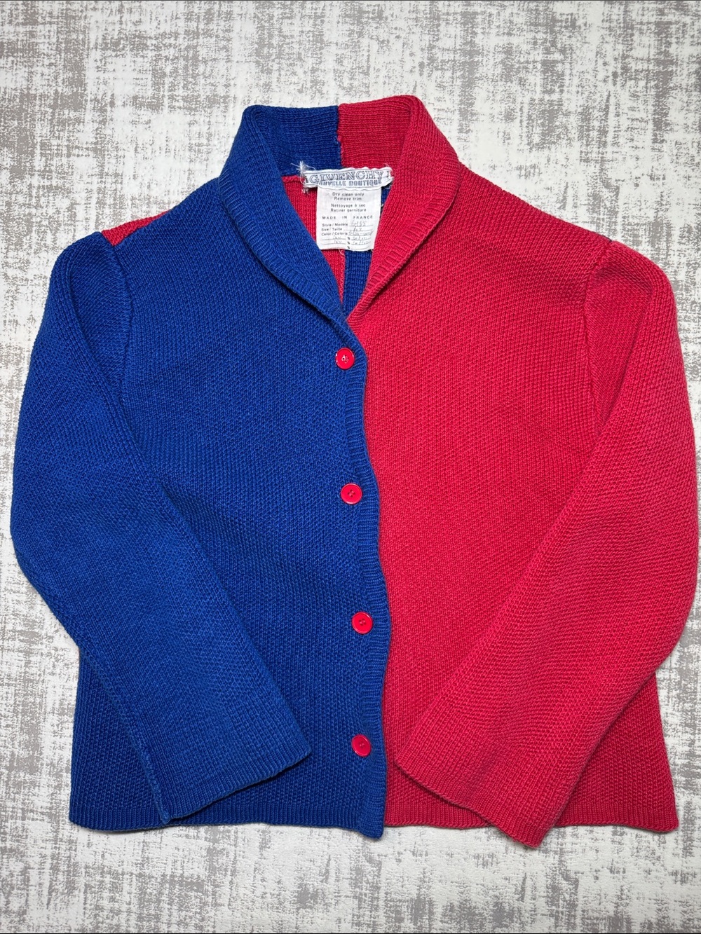 1970’s Very Rare vintage Givenchy Nouvelle Boutique colorblock Knit sweater